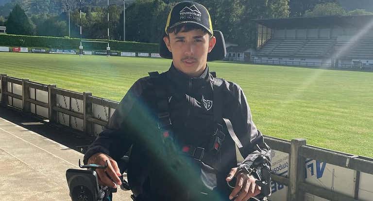 Mathias Dantin quedó en una silla de ruedas para toda la vida tras un placaje violento.