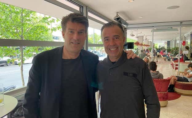 Michael Laudrup y Luque.
