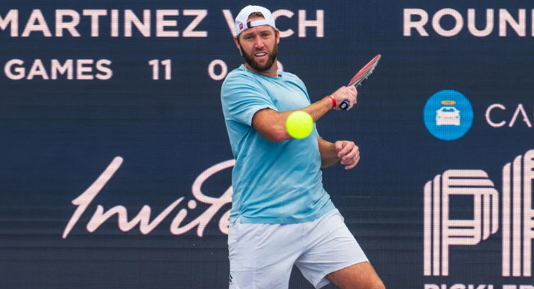Jack Sock, jugando al pickleball.