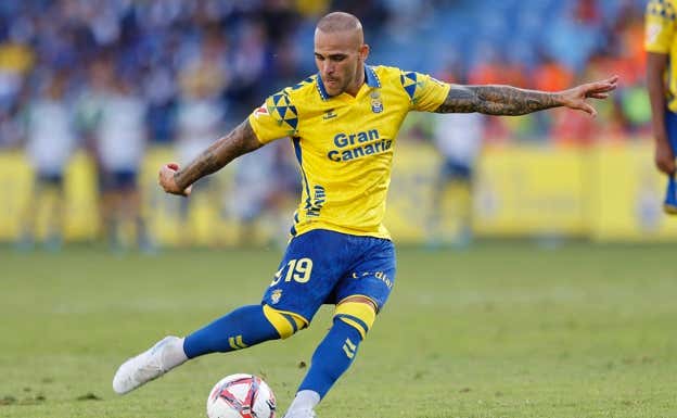 Sandro, durante un partido de la UD Las Palmas. EFE