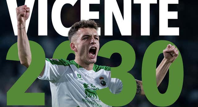 El Racing ata a Iñigo Vicente, uno de los reyes de Segunda, hasta 2030