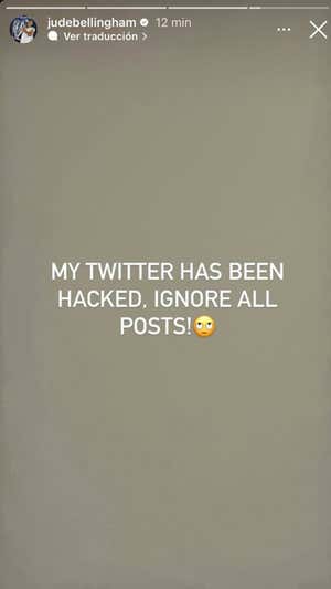 Hackean la cuenta de X de Jude Bellingham