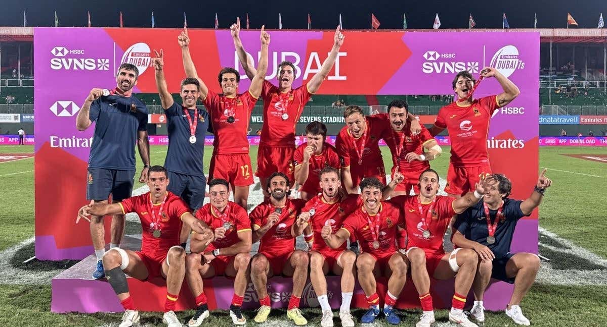 Spain 7s el equipo más viral en la plata histórica de Dubai.