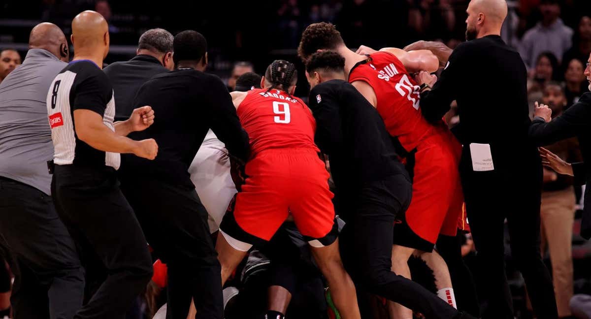 Siete expulsados tras una vergonzosa trifulca en la NBA