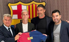 El agente de Dani Olmo mantiene la calma: «Confío en Laporta y Deco, el Barcelona lo conseguirá, LaLiga debe ayudarles»