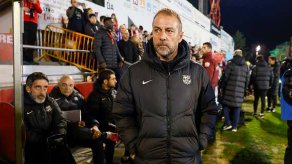 Hansi Flick, en Barbastro. /EFE