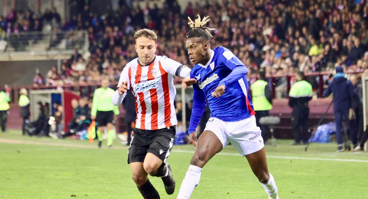 Nico Williams, durante el partido.