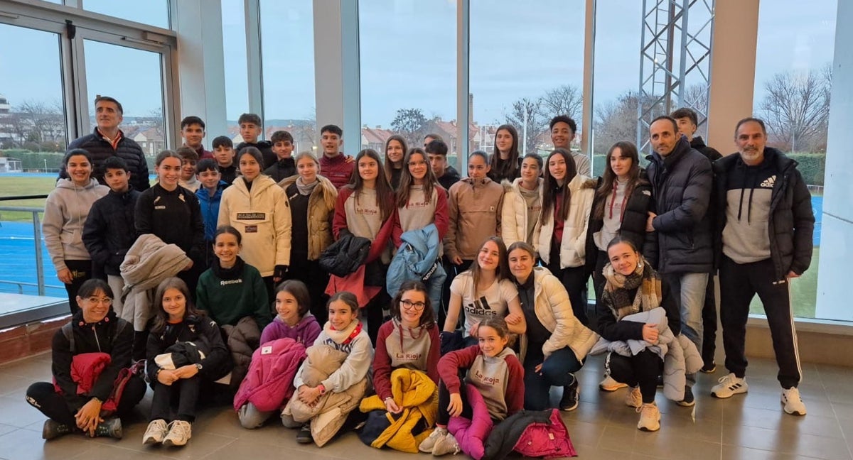 Los niños de pueblos afectados, en Logroño.
