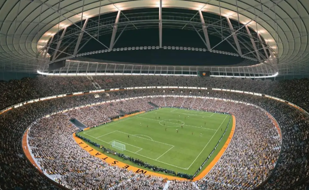El boceto del Nou Mestalla de 2023. Valencia C.F
