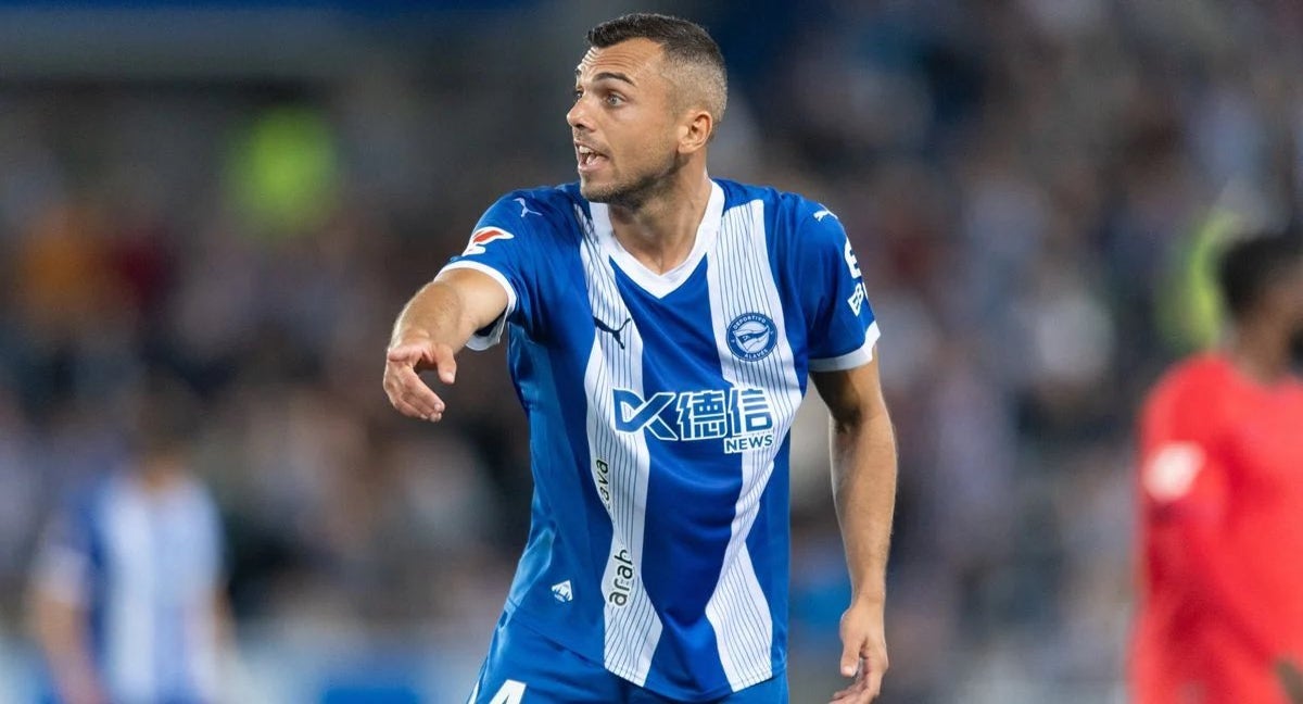 Joan Jordán, en un partido del Alavés.