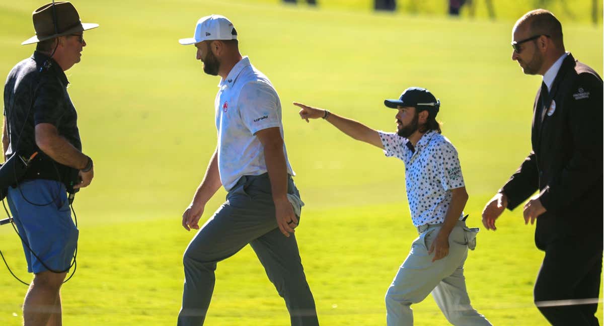 Jon Rahm y Ángel Hidalgo durante el Masters de Sotogrande./ARCHIVO.