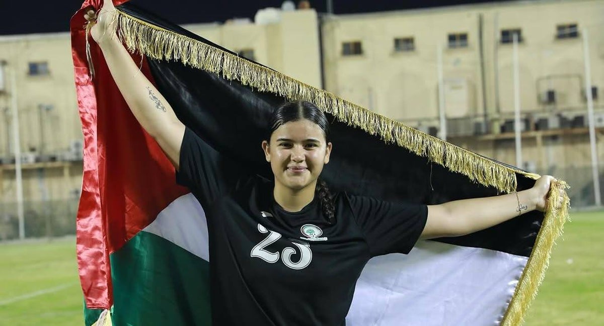 Charlotte Phillips, portera de la selección de Palestina.
