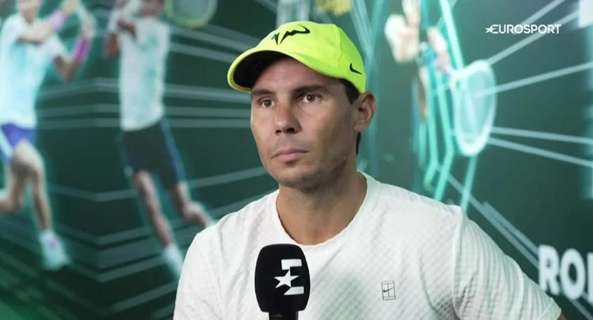 Rafael Nadal, durante una entrevista con Eurosport en 2022.