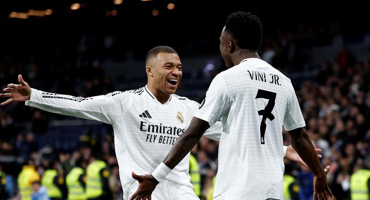 Mbappé y Vinicius Jr., dos artífices del poder ofensivo del Real Madrid, uno de los favoritos de esta Copa del Rey 2024/25. /REUTERS