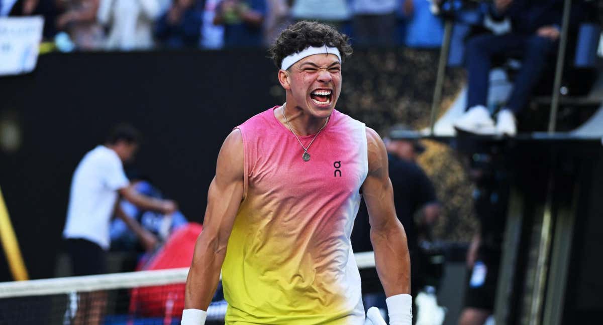 Ben Shelton es, junto a Madison Keys, el único estadounidense que todavía sigue vivo en el Open de Australia. /AFP