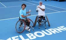 Dani Caverzaschi, subcampeón de dobles en silla en el Open de Australia