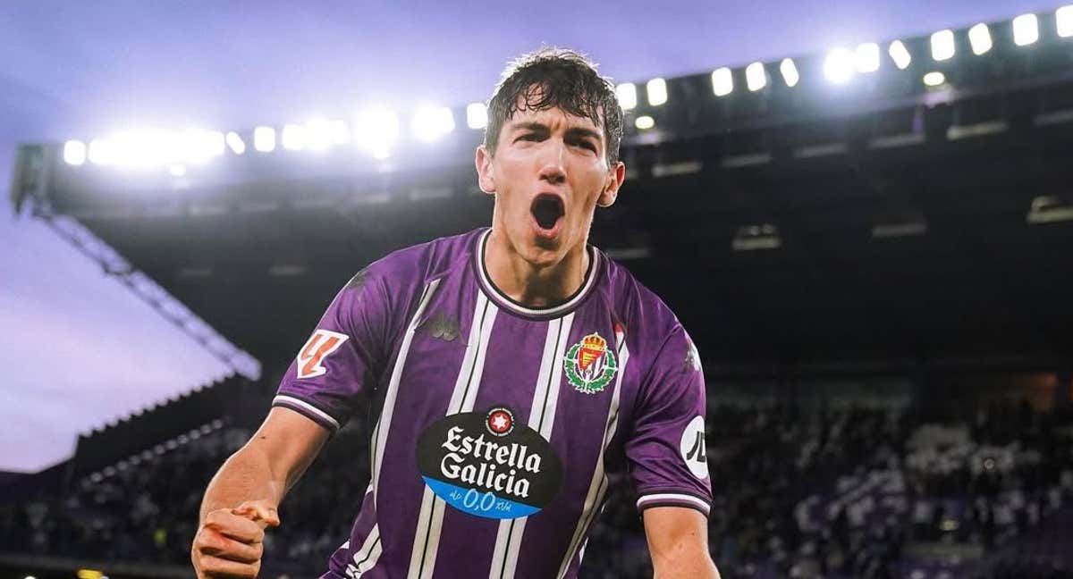 Mario Martín celebra un triunfo reciente en el José Zorrilla.