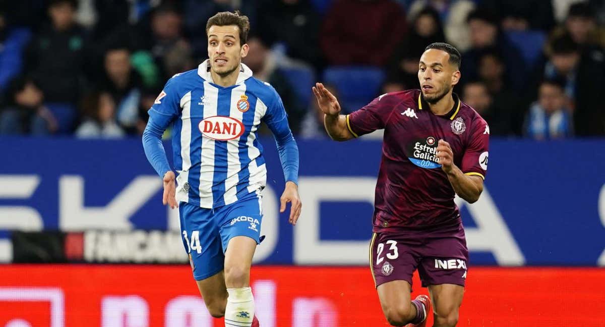 Brian Oliván ante el Valladolid. /EFE / Carlos Mira