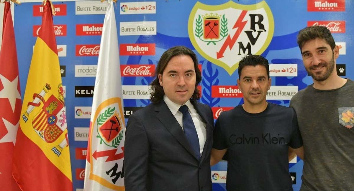 Míchel en su presentación como técnico de la franja.