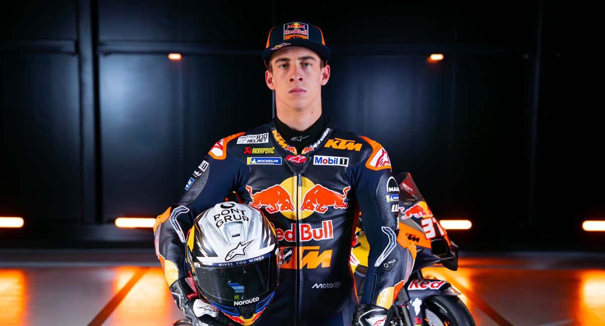 Pedro Acosta en la presentación de KTM.