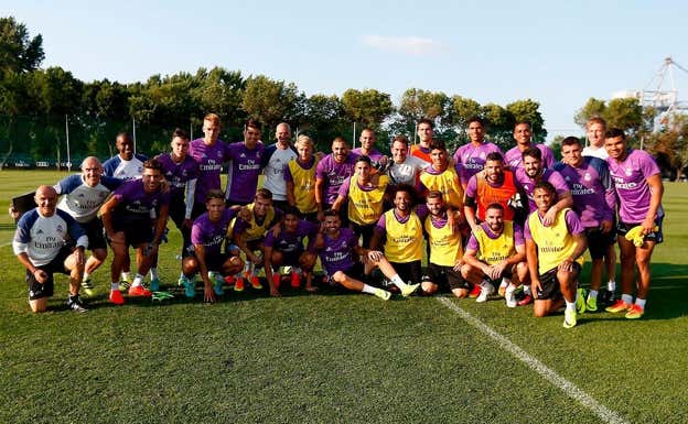 Craninx, durante una pretemporada con el primer equipo del Real Madrid. CEDIDA