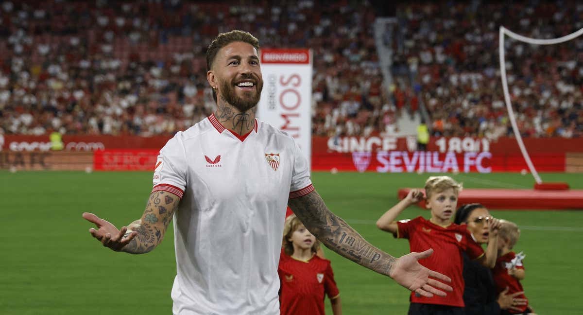 Ramos, en su presentación con el Sevilla. /REUTERS