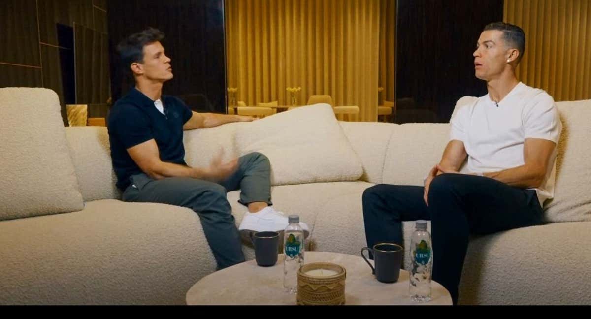 Cristiano, en su entrevista con Edu Aguirre.
