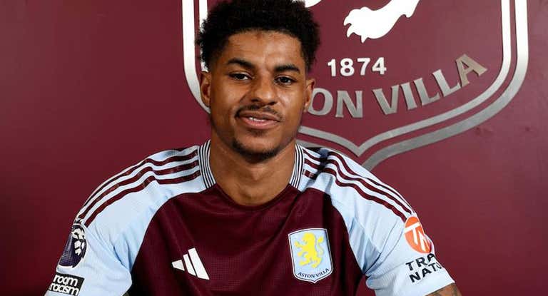 Marcus Rashford, nuevo jugador del Aston Villa.