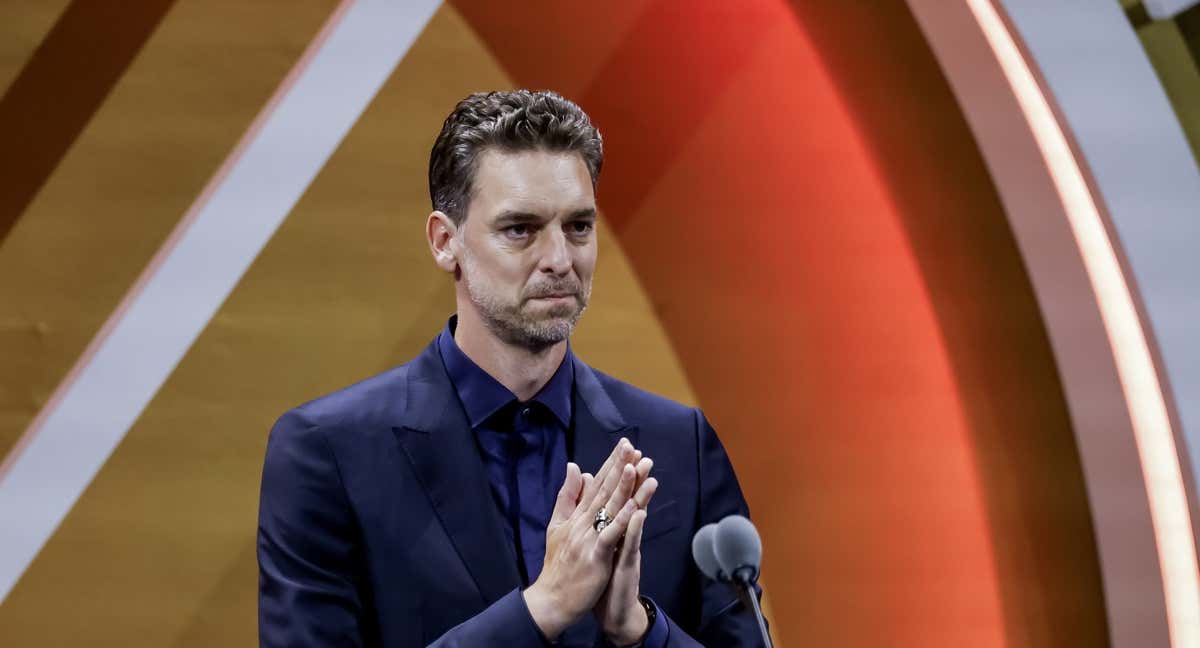 Pau Gasol durante la ceremonia de introducción en el Hall of Fame./Efe