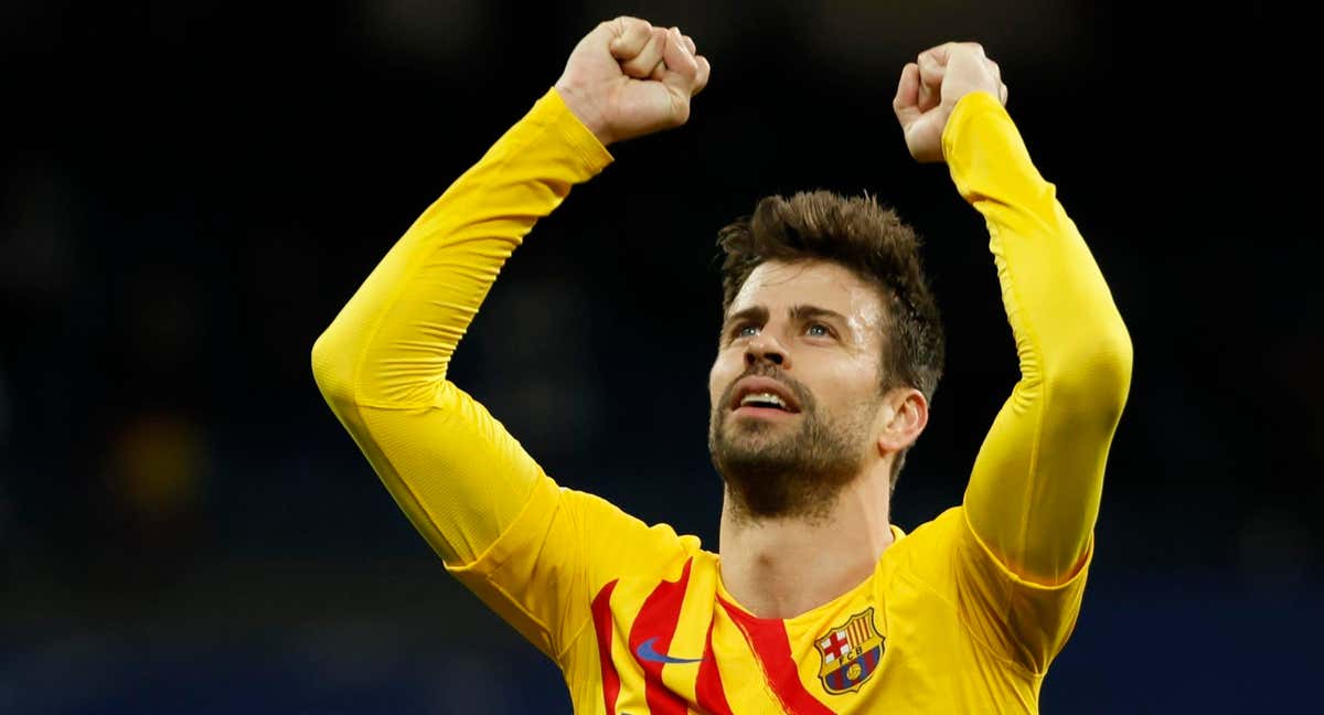 Gerard Piqué celebra una victoria con el Barça./EFE