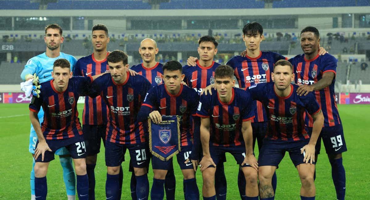 La plantilla del Johor, en un partido de 2024. /GETTY