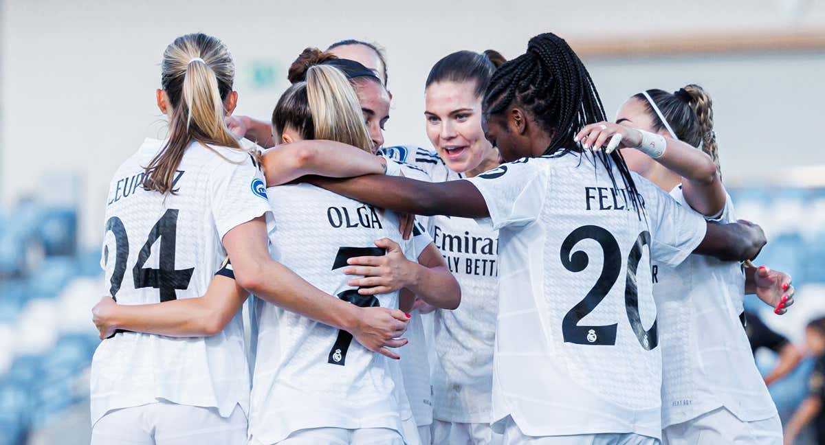 Las jugadoras del Real Madrid celebrando un gol. /REAL MADRID FEMENINO