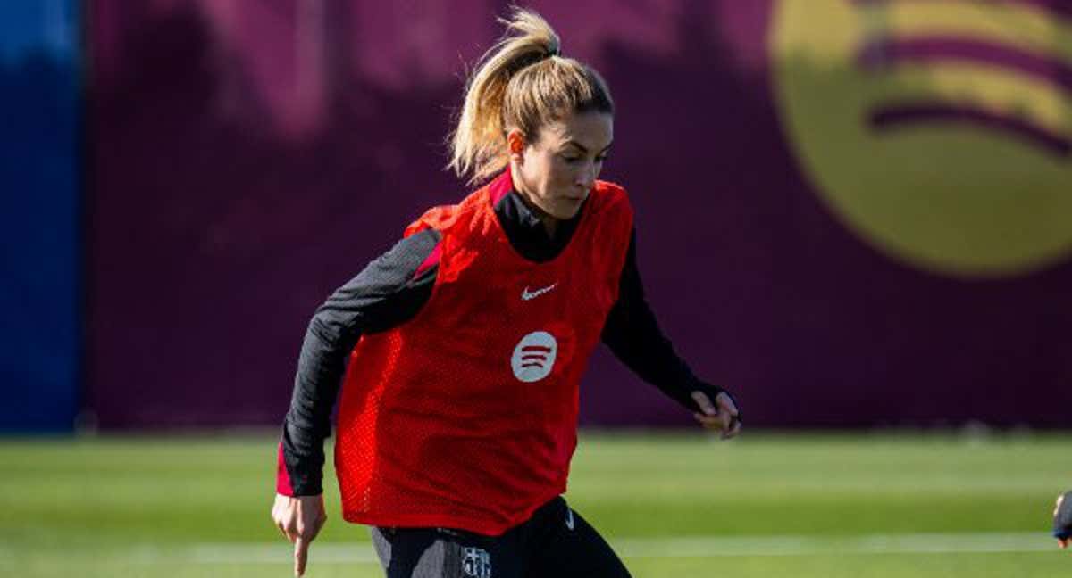 Alexia Putellas durante un entrenamiento./@FCBFEMENI.