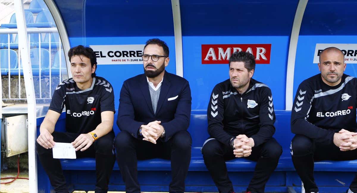 Bordalás, durante su etapa en el Deportivo Alavés.