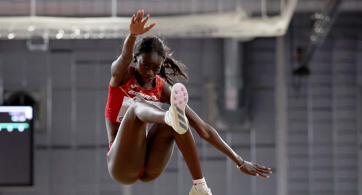 Fátima Diame durante una prueba en Glasgow./EFE