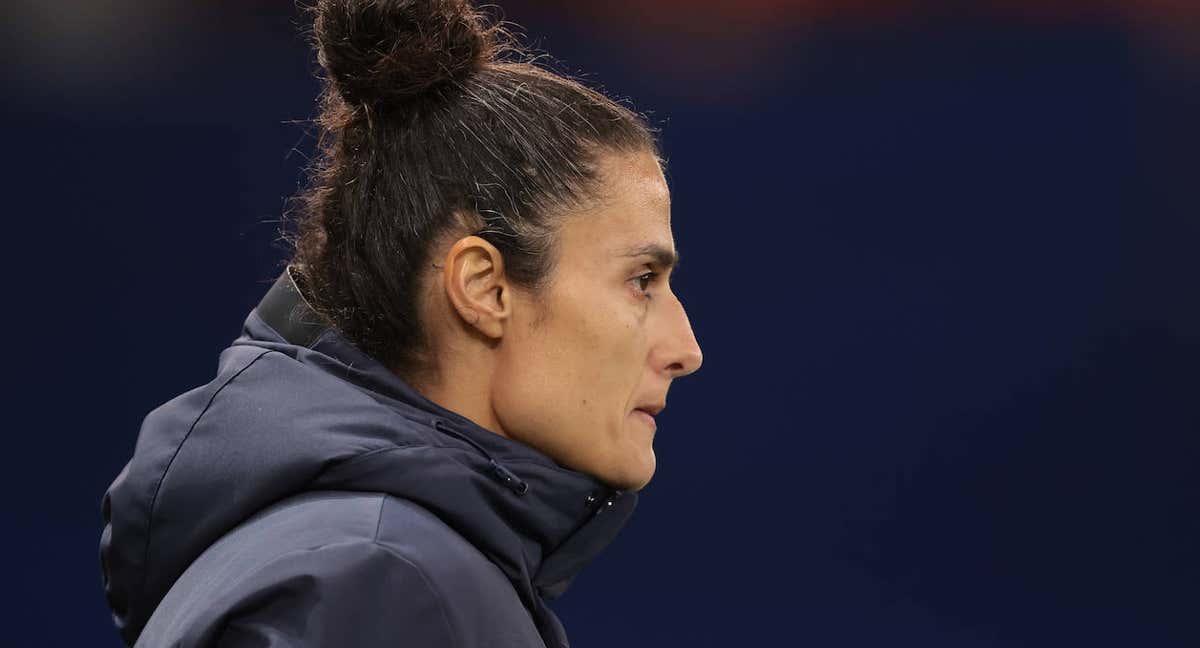 Montse Tomé durante un partido con la Selección. /Getty