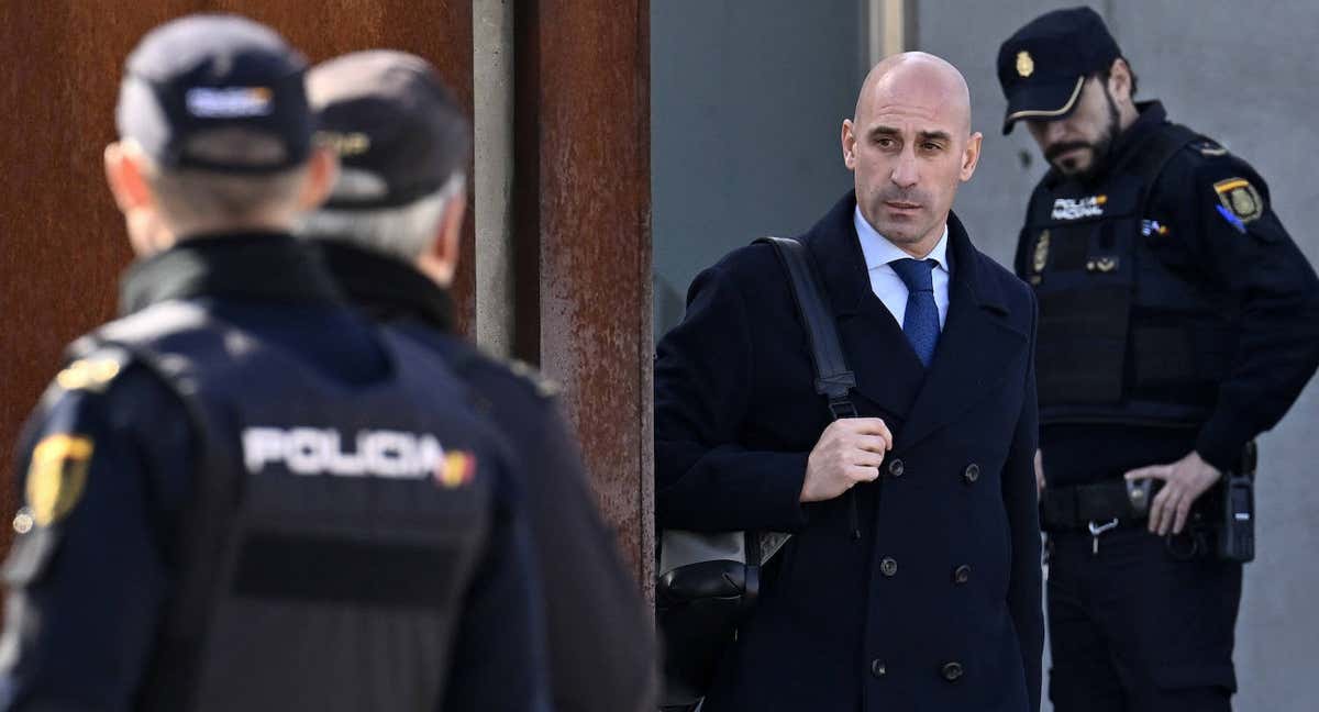 Luis Rubiales, a su salida de la Audiencia Nacional. /Burak Akbulut/Anadolu via Getty Images