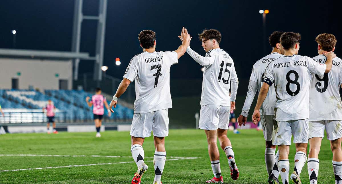 El Real Madrid Castilla, durante su último partido./REAL MADRID