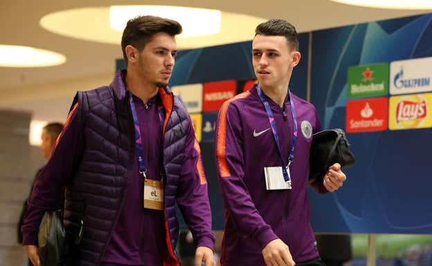Brahim y Foden, en la previa de un partido con el City. Getty Images