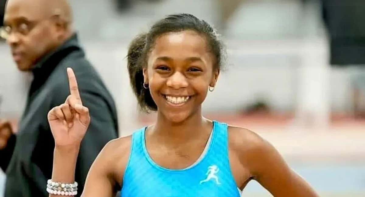 Melanie Doggett, el fenómeno infantil del atletismo./Jumpers World