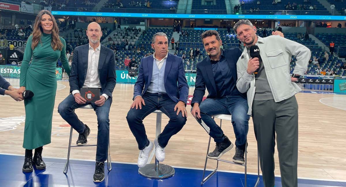 Parte del equipo de Movistar que comentará la Copa del Rey de Baloncesto 2025. /RRSS Movistar Basket