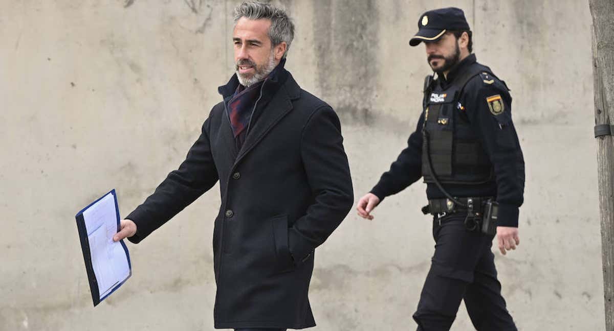 Jorge Vilda, ex seleccionador español, en su salida de la  Audiencia Nacional durante el juicio por el Caso Rubiales. /EFE