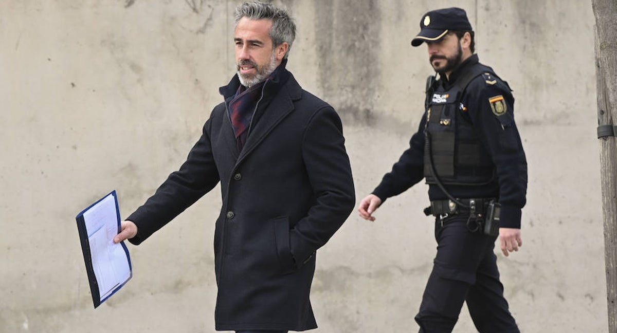 Jorge Vilda, ex seleccionador español, en su salida de la Audiencia Nacional durante el juicio por el Caso Rubiales.