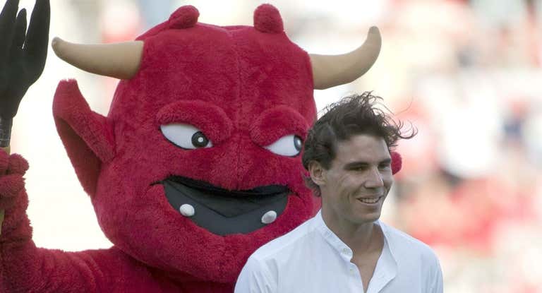 Rafa Nadal, durante un partido en Son Moix.