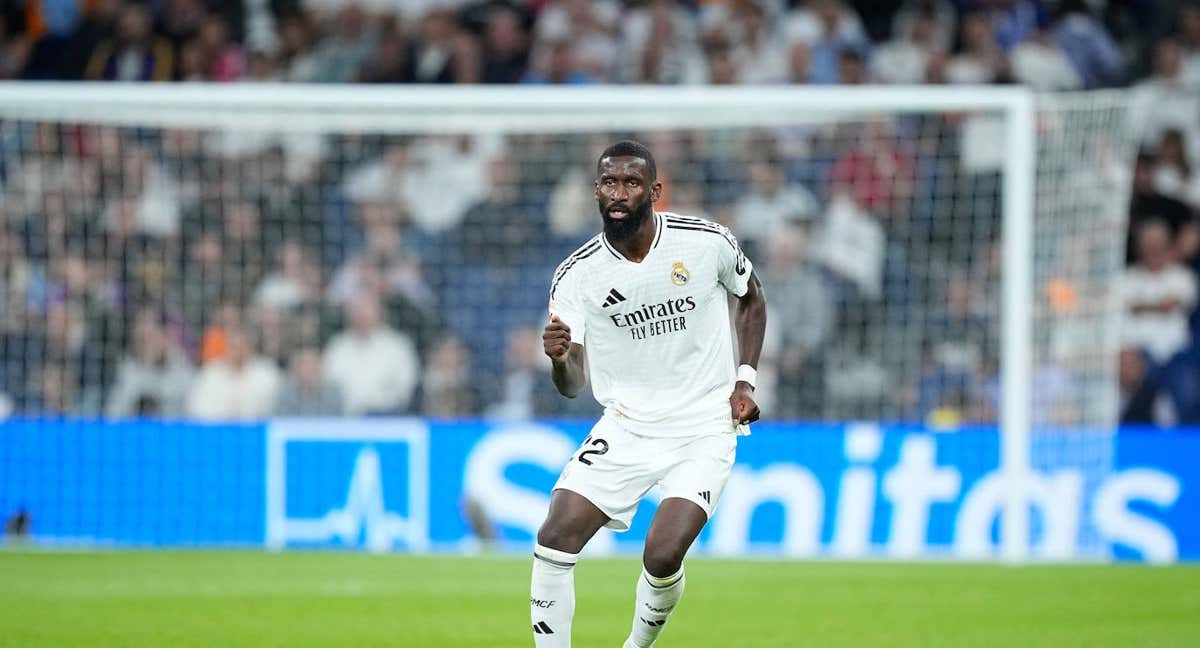 Rüdiger, en un partido con el Real Madrid./EFE