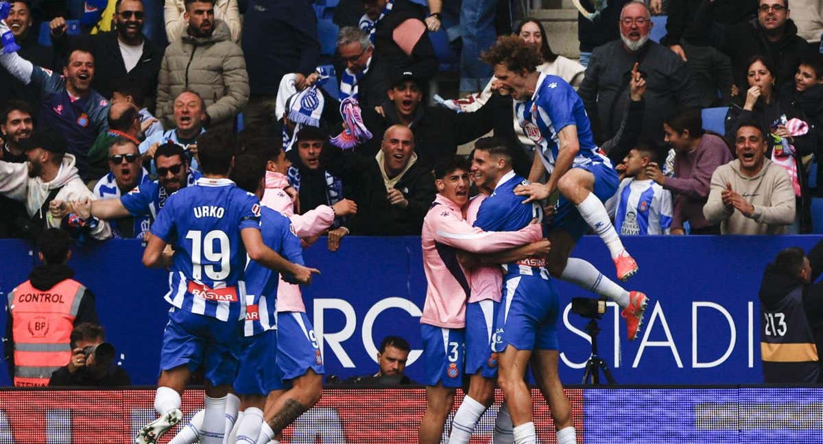 Roberto marcó el 1-0 para el Espanyol. /EFE / Quique García