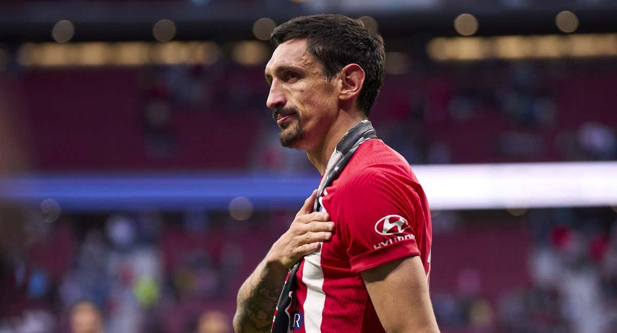 Stefan Savic en su último partido en el Metropolitano./GETTY