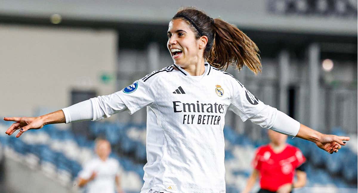 Alba Redondo celebrando el gol. /REAL MADRID FEMENINO