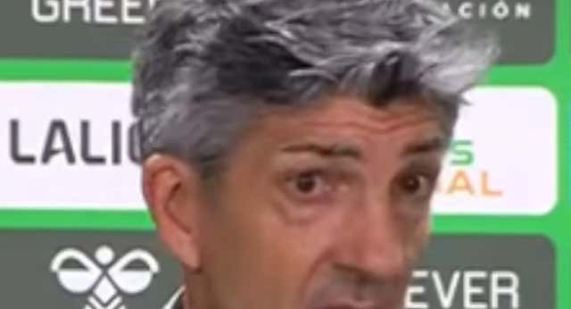 Imanol se queja tras la derrota de la Real en Sevilla