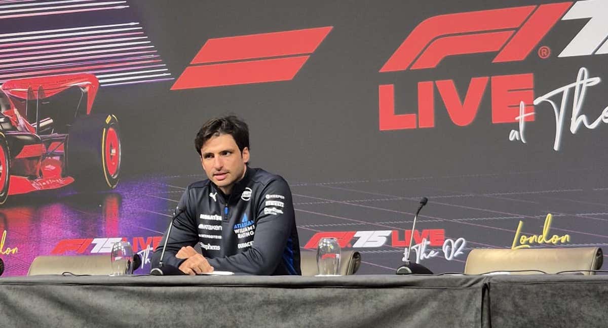 Sainz, durante su primera rueda de prensa con Williams./RELEVO